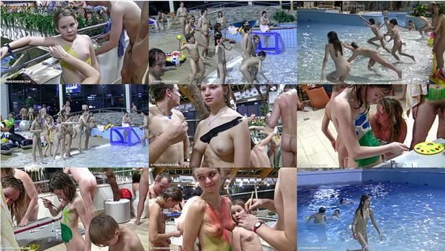 Naturism pool video - Escaping the hot sun [Real nudism]